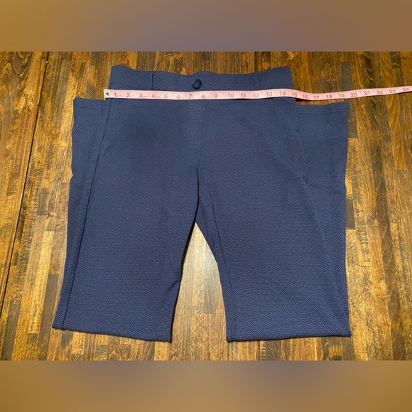 Womens Betabrand Pants Medium Navy Flare Pull On Stretch Yoga Lot of 2 AOP - Picture 11 of 13